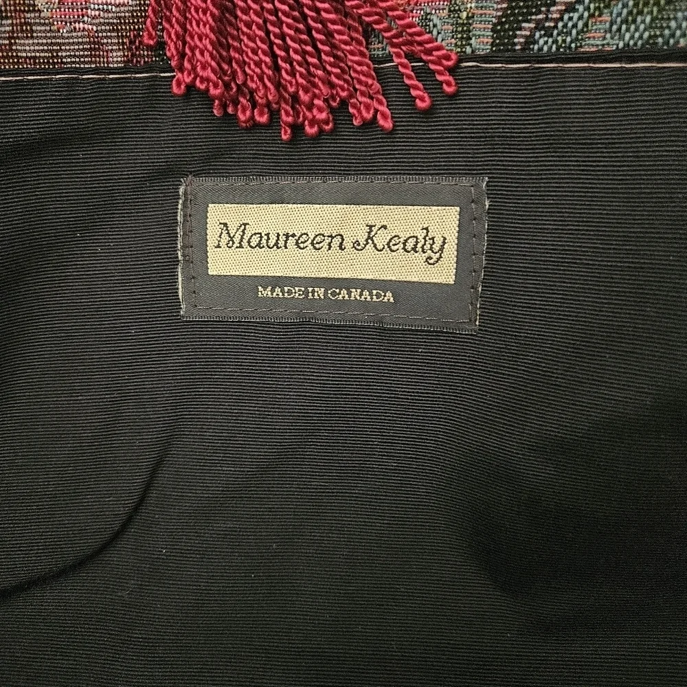 Vintage Maureen Kealy Custom Made In Canada Floral Tapastry Flap Shoulder Bag - Picture 4 of 13
